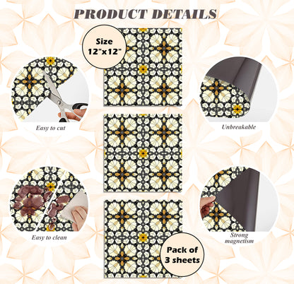 PELICAN INDUSTRIAL Deluxe School Locker Magnetic Wallpaper (Full Sheet Magnetic) - Full Cover Standard Half Lockers Pack of 12 Sheets - (Geometric vr53)