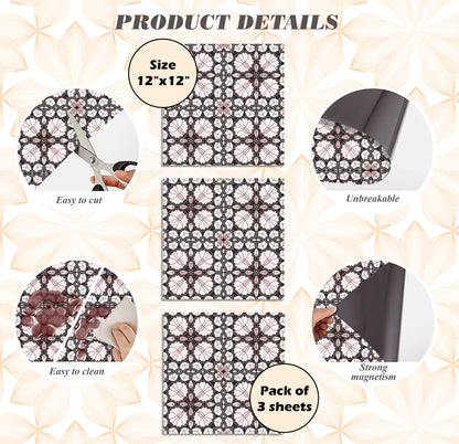 PELICAN INDUSTRIAL Deluxe School Locker Magnetic Wallpaper (Full Sheet Magnetic) - Full Cover Standard Half Lockers Pack of 12 Sheets - (Geometric vr54)