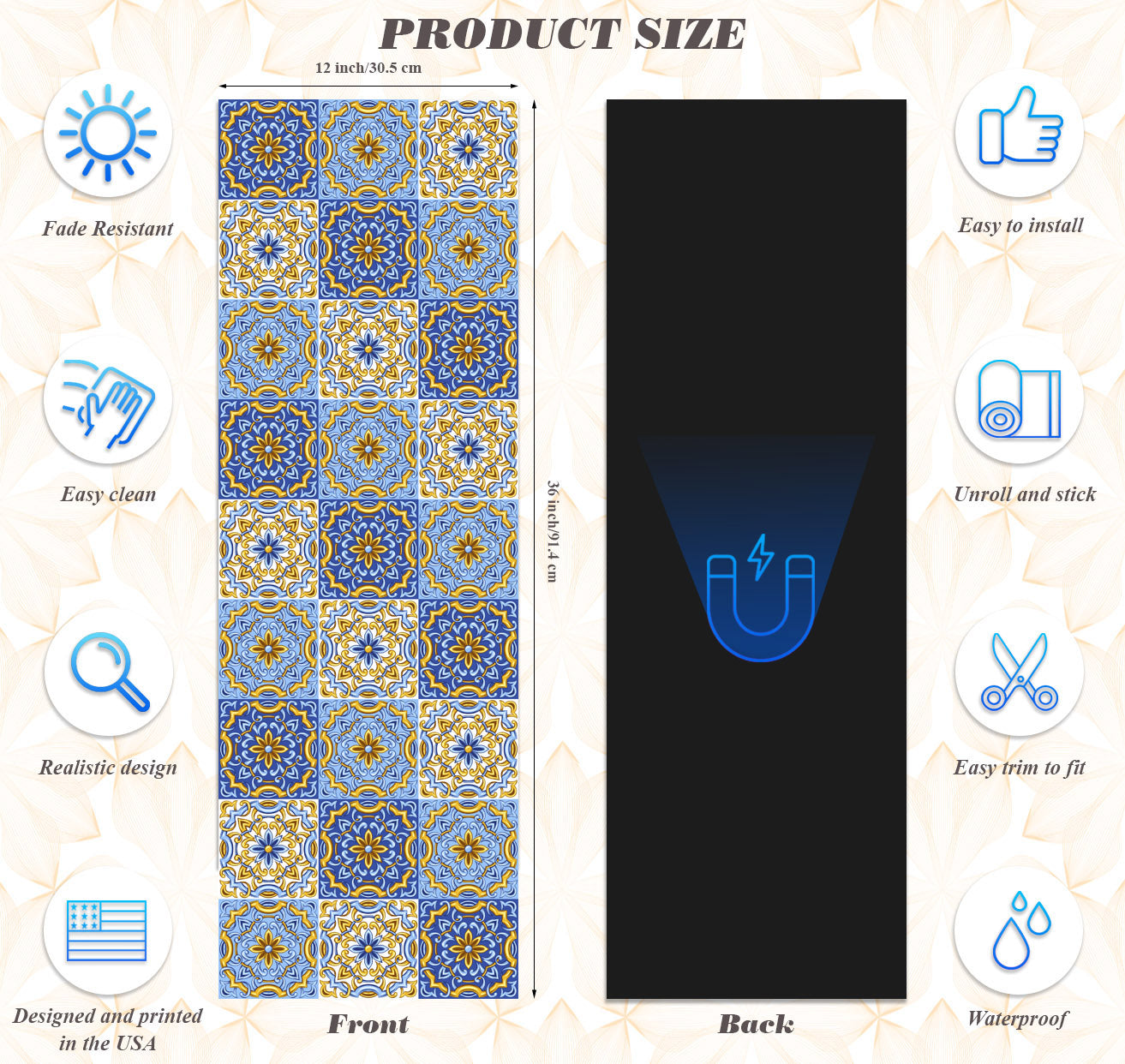 Magnetic Locker Wallpaper - Pack of 2 Rolls - (vr72)