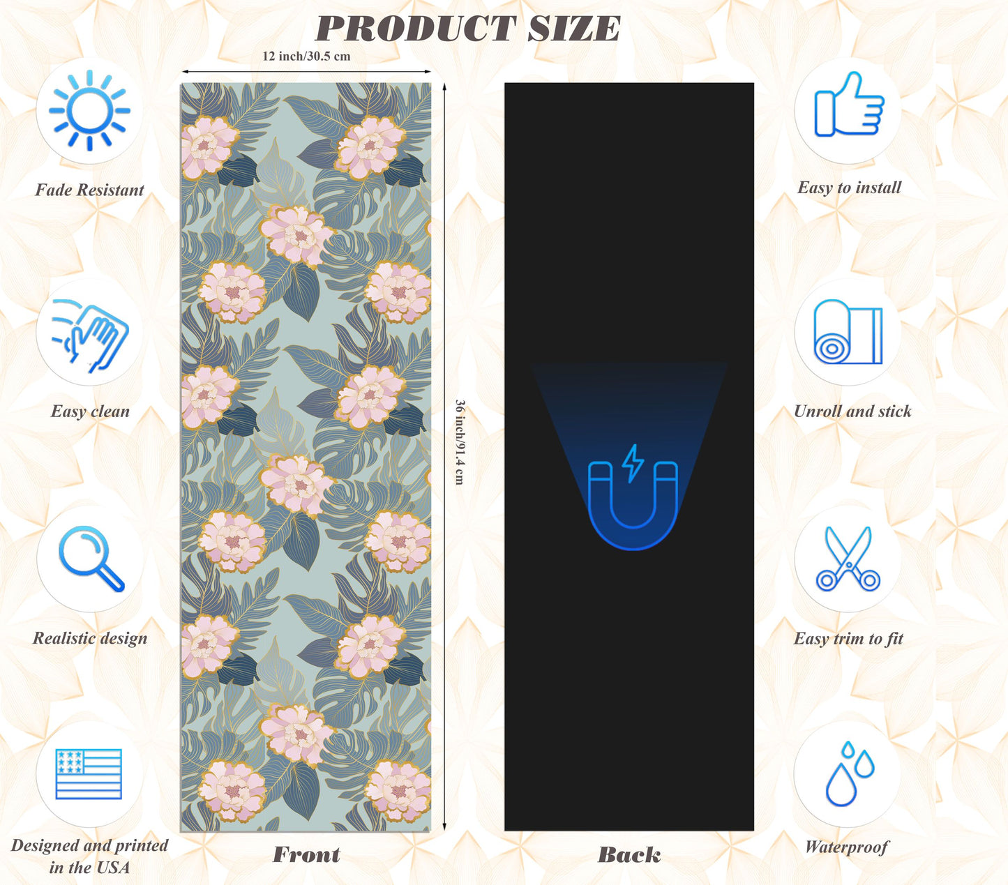 Magnetic Locker Wallpaper - Pack of 2 Rolls - (vr34)