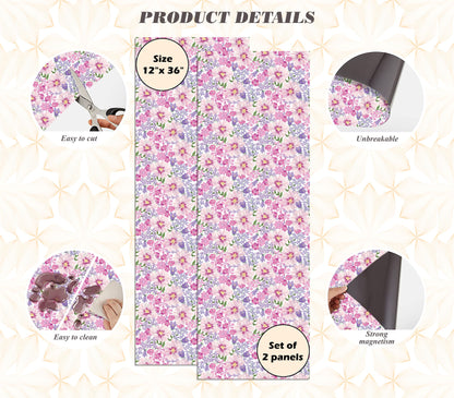 Magnetic Locker Wallpaper - Pack of 2 Rolls - (Flowers vg07)