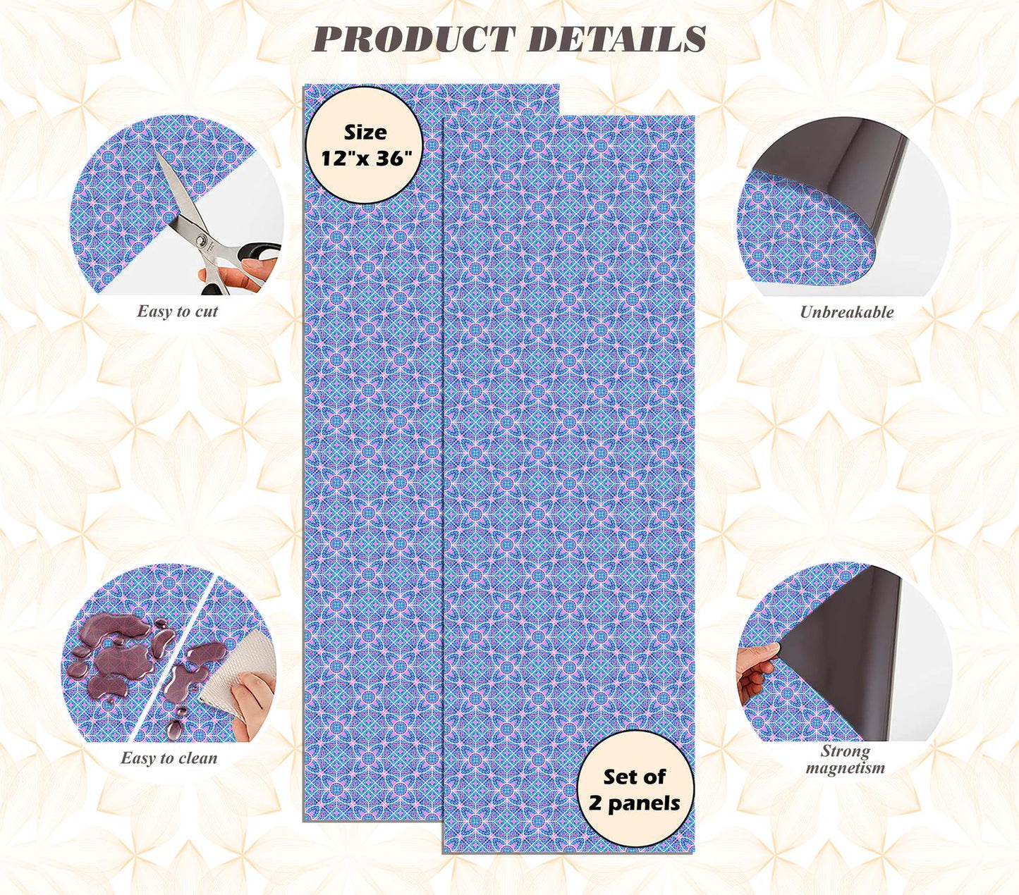 Magnetic Locker Wallpaper - Pack of 2 Rolls - (Geometric) (vg 026)