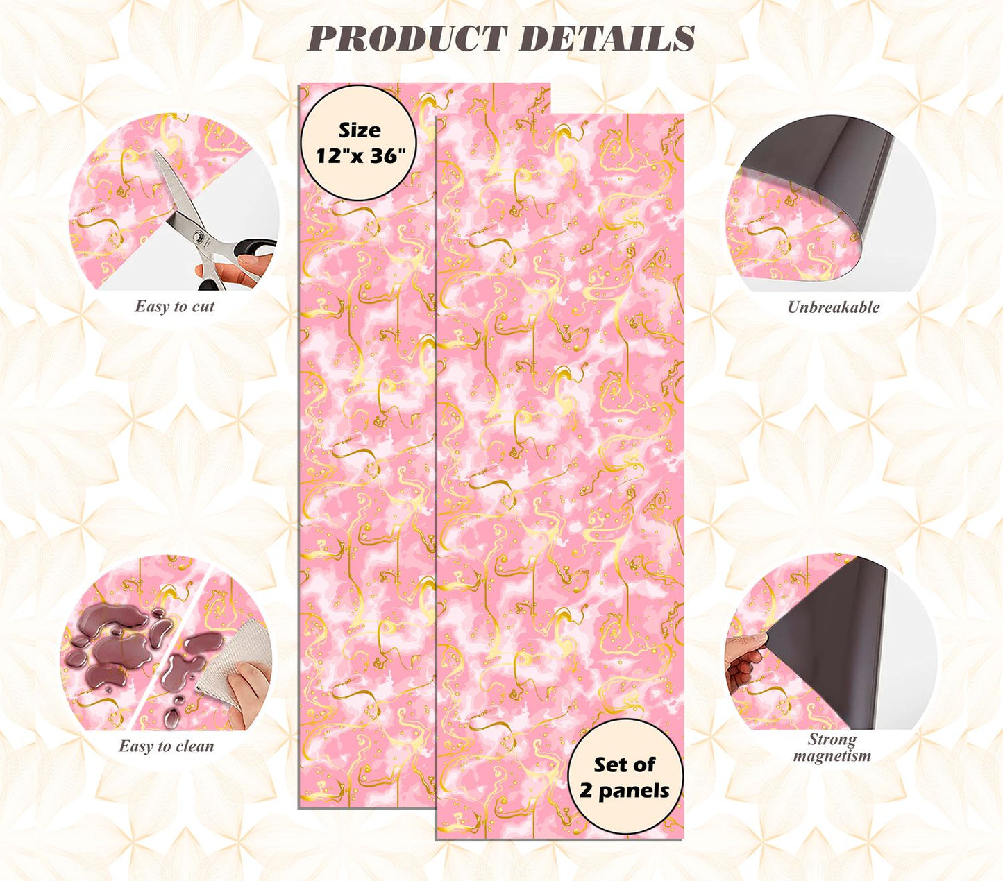 Magnetic Locker Wallpaper - Pack of 2 Rolls - (Marble) (vg 030)