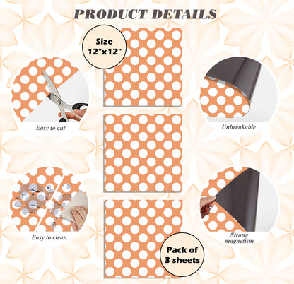 Deluxe School Locker Magnetic Wallpaper - Pack of 3 Sheets - Polka Dot (vg 005)