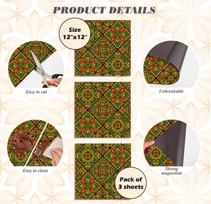 Deluxe School Locker Magnetic Wallpaper - Pack of 3 Sheets - Geometric (vg 022)