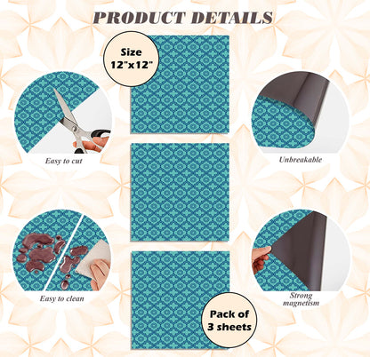 Deluxe School Locker Magnetic Wallpaper - Pack of 3 Sheets - Geometric (vg 011)