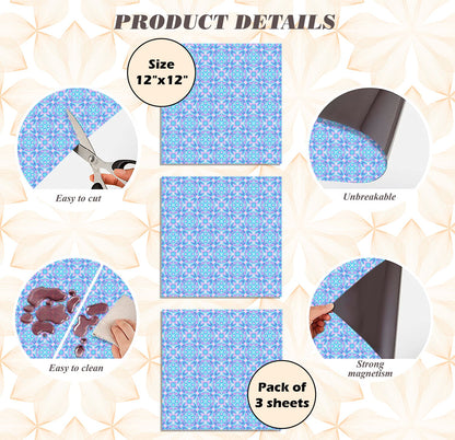 Deluxe School Locker Magnetic Wallpaper - Pack of 3 Sheets - Geometric (vg 024)