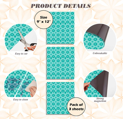 Magnetic Locker Wallpaper - Pack of 3 Sheets - (Geometric) (vg 009)