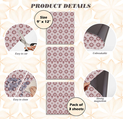 Magnetic Locker Wallpaper - Pack of 3 Sheets - (Geometric) (vg 008)