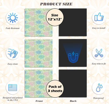 Deluxe School Locker Magnetic Wallpaper  Full Cover Standard Half Lockers Pack of 12 Sheets - (vb16)