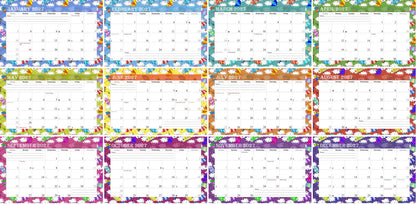 2027 Photo Frame Wall Spiral-bound Calendar (Add Your Own Photos) - 12 Months Desktop/Wall Calendar/Planner - (Edition #14)
