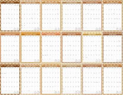 2026-2027 Wall Calendar Spiral-bound Twin-Wire Binding - 18 Months 8.5" x 11" 02