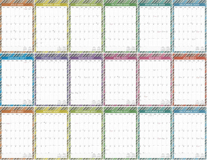 2026-2027 Wall Calendar Spiral-bound Twin-Wire Binding - 18 Months 8.5" x 11" 011