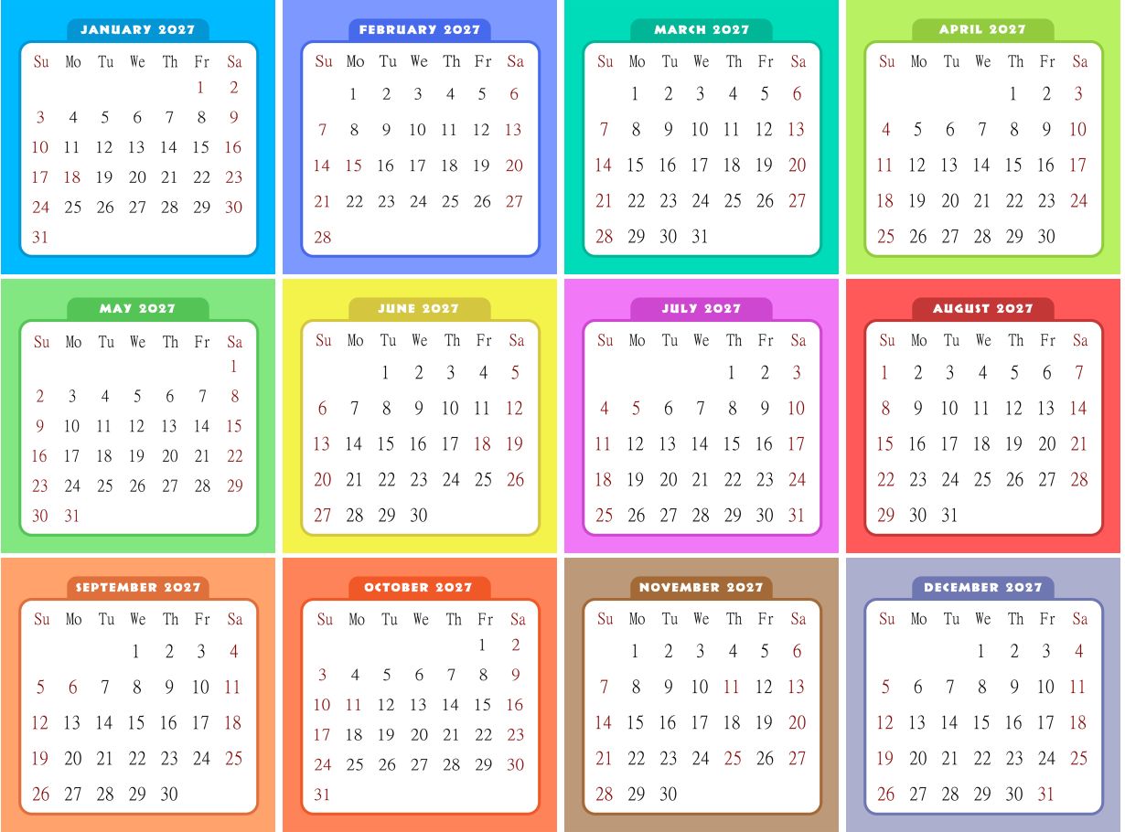 2027 CD-Style Desk Calendar 12 Months Calendar / Planner / Desk Calendar With CD Case Stand, Office Decor, Christmas Gifts (Edition #07)