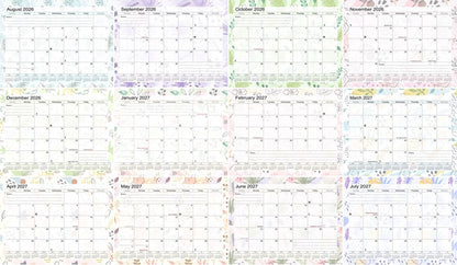 2026 - 2027 Academic Year 12 Months Student Calendar / College Planner for 3-Ring Binder, Desk or Wall -School Supplies - Made in USA - Edition v001)