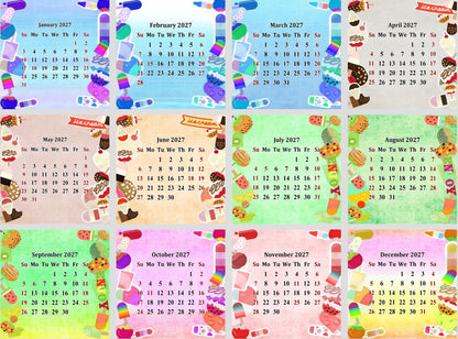 2027 CD-Style Desk Calendar 12 Months Calendar / Planner / Desk Calendar With CD Case Stand, Office Decor, Christmas Gifts (Edition #25)