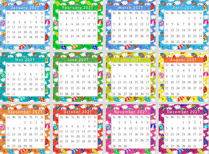 2027 CD-Style Desk Calendar 12 Months Calendar / Planner / Desk Calendar With CD Case Stand, Office Decor, Christmas Gifts (Edition #23)