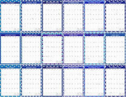 2026-2027 Wall Calendar Spiral-bound Twin-Wire Binding - 18 Months 8.5" x 11" 014
