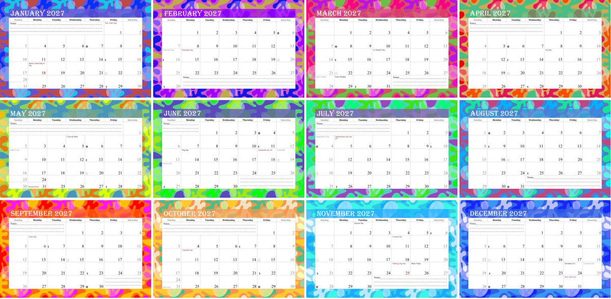 2026-2027 18 Months Standing Flip Desk Calendar Desktop Planner with To-Do List & Notes 03