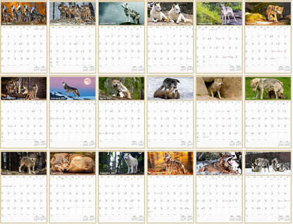 2026-2027 Wall Calendar Spiral-bound Twin-Wire Binding - 18 Months Planner - Large Ruled Blocks with Julian Dates - (Woolfs)