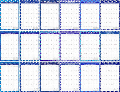 2025-2026 Wall Calendar Spiral-bound Twin-Wire Binding - 18 Months 8.5" x 11" 014