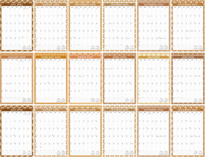 2025-2026 Wall Calendar Spiral-bound Twin-Wire Binding - 18 Months 8.5" x 11" 02