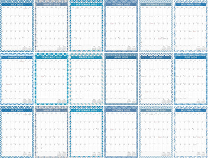 2025-2026 Wall Calendar Spiral-bound Twin-Wire Binding - 18 Months 8.5" x 11" 03