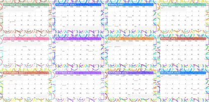 2026-2027 18 Months Standing Flip Desk Calendar Desktop Planner 011