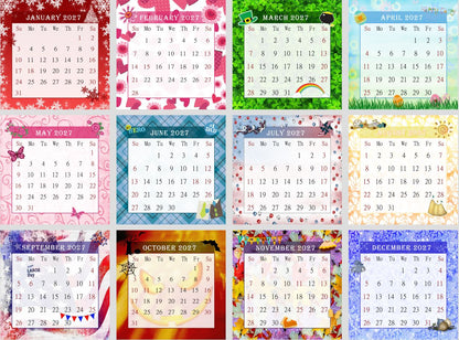 2027 CD-Style Desk Calendar 12 Months Calendar / Planner / Desk Calendar With CD Case Stand, Office Decor, Christmas Gifts (Edition #26)