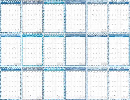 2026-2027 Wall Calendar Spiral-bound Twin-Wire Binding - 18 Months 8.5" x 11" 03