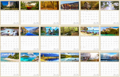 2026 - 2027 Calendar Magnetic Peel & Stick 18 Months 8.5" x 11" Outdoor