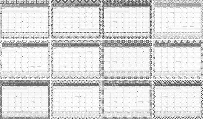 2026 - 2027 Academic Year 12 Months Student Calendar 3-Ring Binder - Back&White - (Edition #014)
