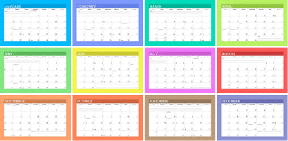 2026 Photo Frame Wall Spiral-bound Calendar (Add Your Own Photos) - 12 Months Desktop/Wall Calendar/Planner - (Edition #05)
