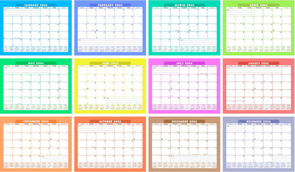 2026 Scrapbook Wall Calendar Spiral-bound (Add Your Own Photos) - 12 Months Desktop #05