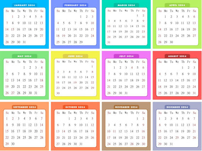 2023 - 2024 CD-Style Desk Calendar 16 Months Calendar / Planner / (Edition #07)