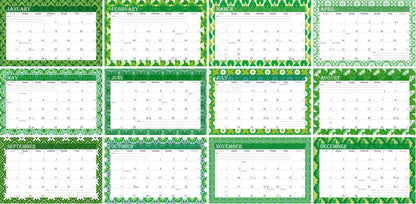 2025-2026 18 Months Standing Flip Desk Calendar Desktop Planner 06