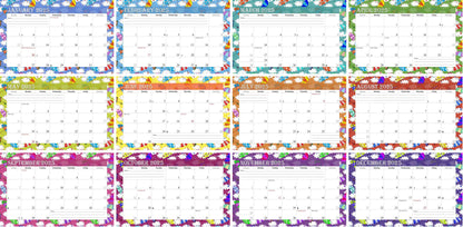2025-2026 18 Months Standing Flip Desk Calendar Desktop Planner 014