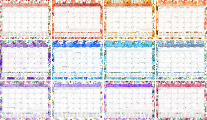 2024-2025 Academic Year 12 Months Student Calendar/Planner for Wall & Desk & 3-Ring Binder, for School, Teacher, Student (Edition #020)