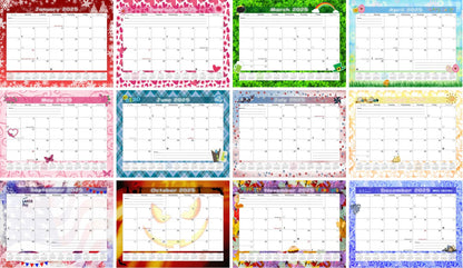 2025 Monthly Desktop/Wall Calendar/Planner - Habit Tracker - (Edition #29)