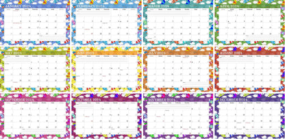 2024 Photo Frame Wall Spiral-bound Calendar (Add Your Own Photos) - 12 Months Desktop/Wall Calendar/Planner - (Edition #14)