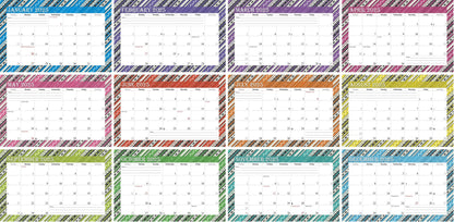 2025-2026 18 Months Standing Flip Desk Calendar Desktop Planner 017