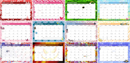 2026 Photo Frame Wall Spiral-bound Calendar (Add Your Own Photos) - 12 Months Desktop/Wall Calendar/Planner - (Edition #08)