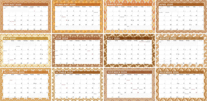 2026 Photo Frame Wall Spiral-bound Calendar (Add Your Own Photos) - 12 Months Desktop/Wall Calendar/Planner - (Edition #09)