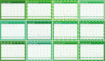 2025 - 2026 Student Calendar/Planner for 3-Ring Binder, Desk, or Wall - v016