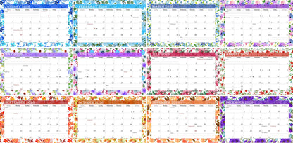 2025-2026 18 Months Standing Flip Desk Calendar Desktop Planner 012