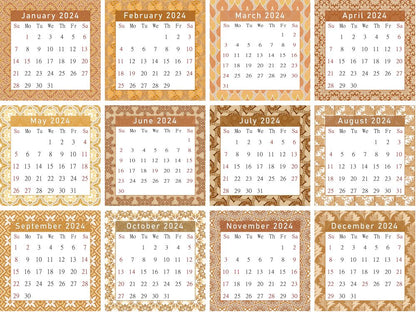 2023 - 2024 CD-Style Desk Calendar 16 Months Calendar / Planner / (Edition #22)