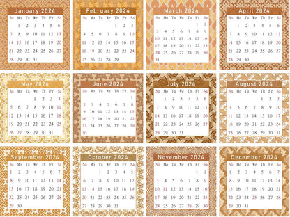 2023 - 2024 CD-Style Desk Calendar 16 Months Calendar / Planner / (Edition #22)
