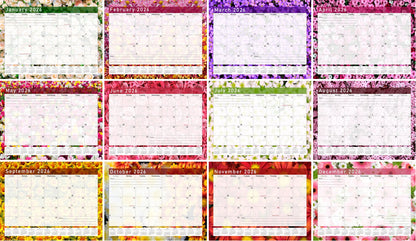 2025 - 2026 Student Calendar/Planner for 3-Ring Binder, Desk, or Wall - v023