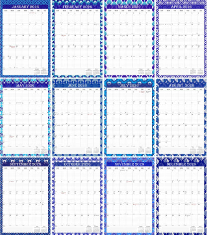 2026 Wall Calendar Spiral-Bound Twin-Wire Binding - 12 Months  14