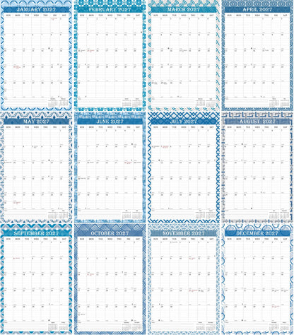 2027 Wall Calendar Spiral-Bound Twin-Wire Binding - 12 Months  03